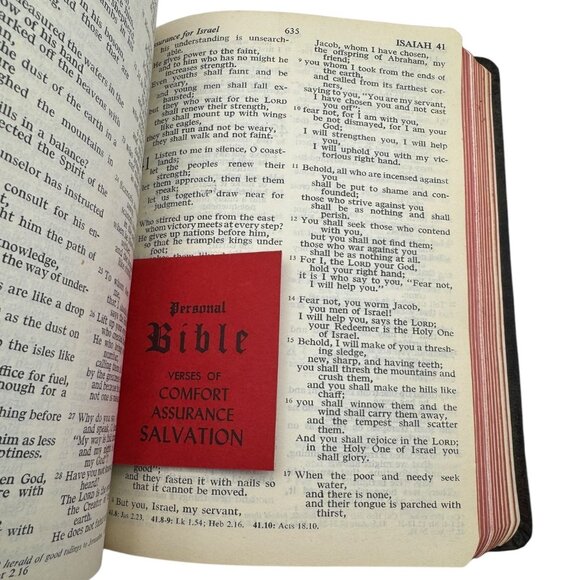 Vintage Holy Bible w Concordance Revised Standard Black Leather World Publishing - Picture 11 of 13